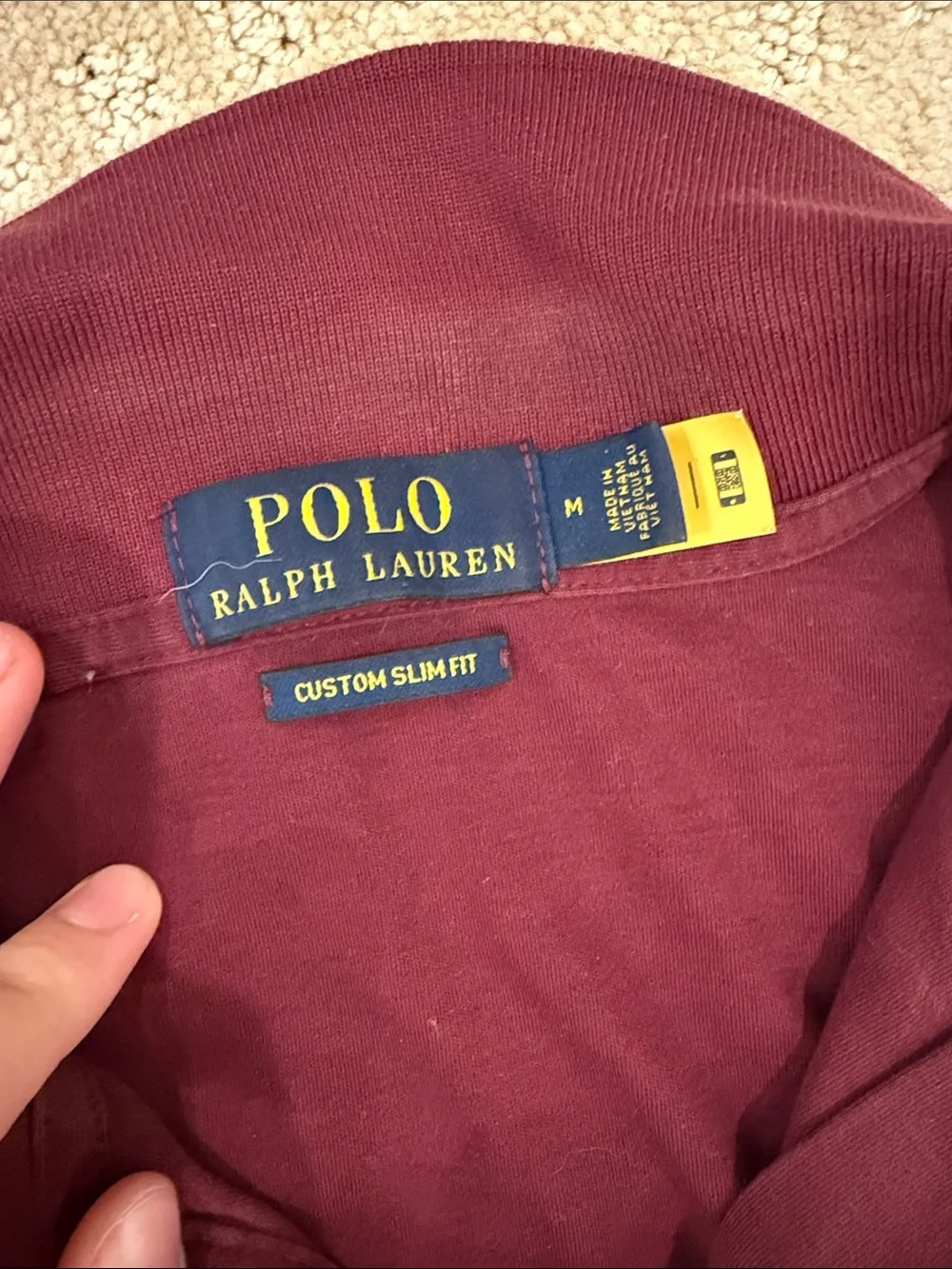 Ralph Lauren Navy Long-Sleeve, Burgundy Polo & Black Polo Men’s